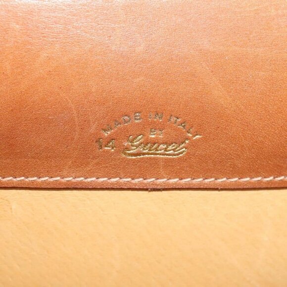 GUCCI Shoulder Bag Canvas Leather Brown Gold Auth ep9840 - Picture 10 of 16